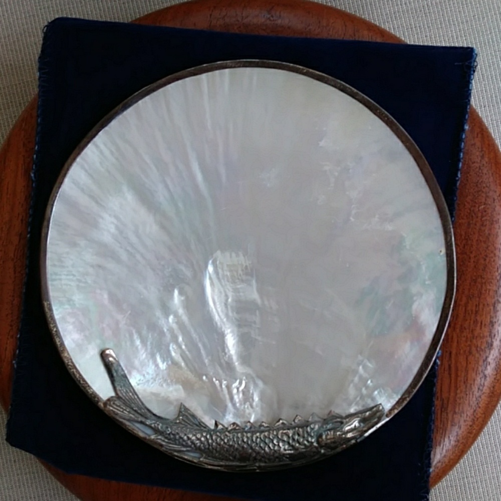 Mother of Pearl Sturgeon Jewelry Caviar Palette